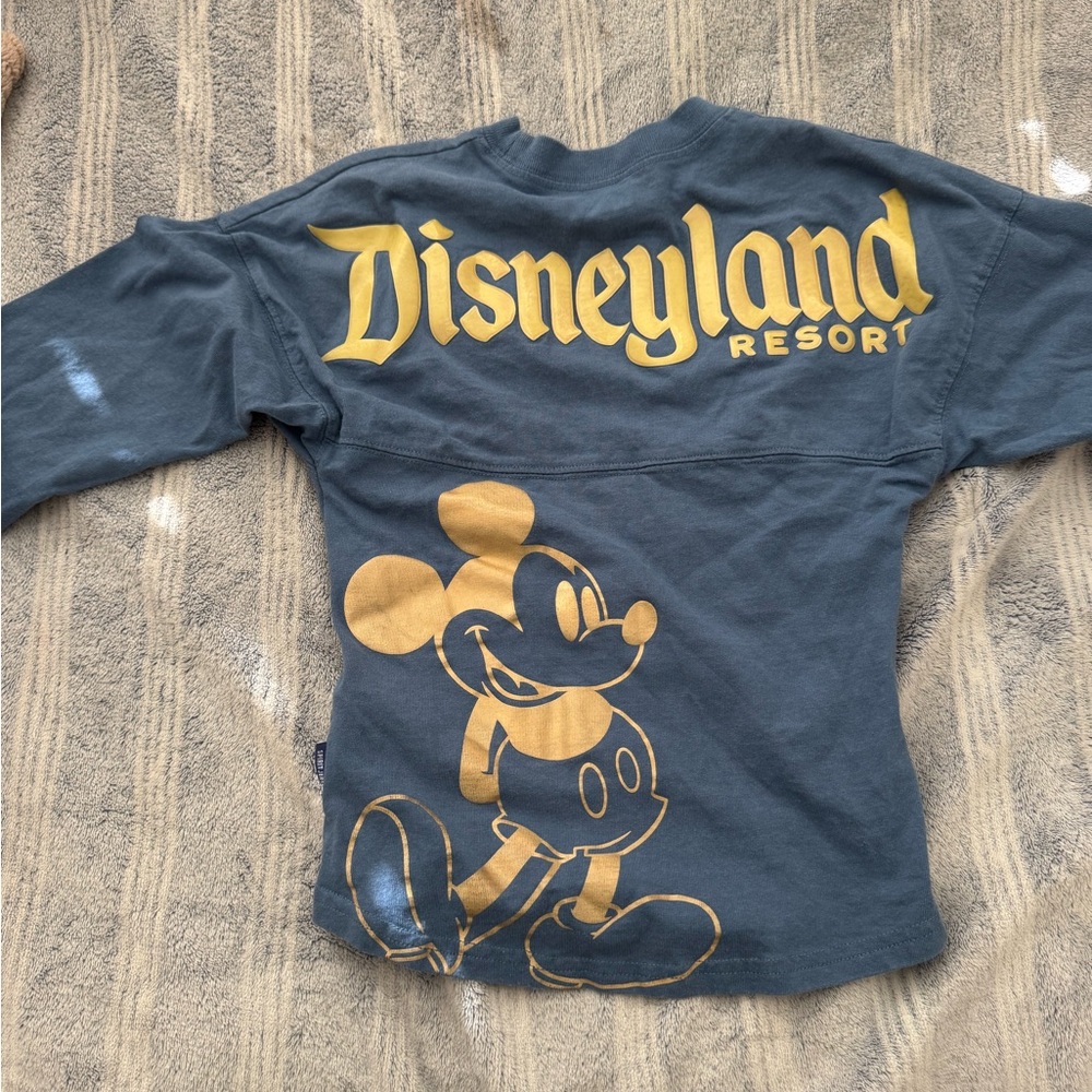 Disneyland resort Blue and Gold Long Sleeve Tee with Mickey Mouse